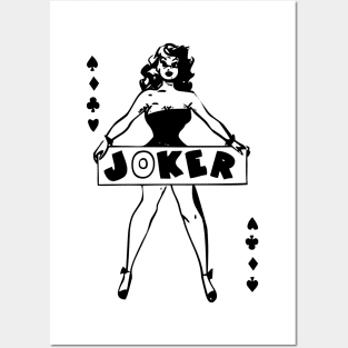 Poker Cards Lady Posters and Art